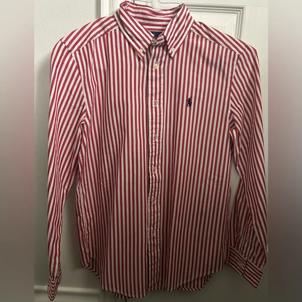 Ralph Lauren | red and white Cotton Oxford Shirt